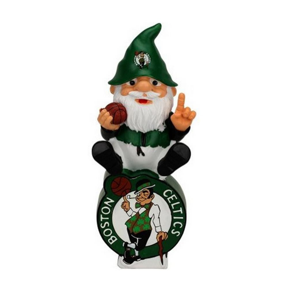 Boston Celtics Gnome Sitting on Team Logo