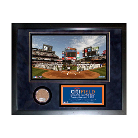Steiner 2010 MLB New York Mets Game-Used Dirt Collage with Citi Field Photo