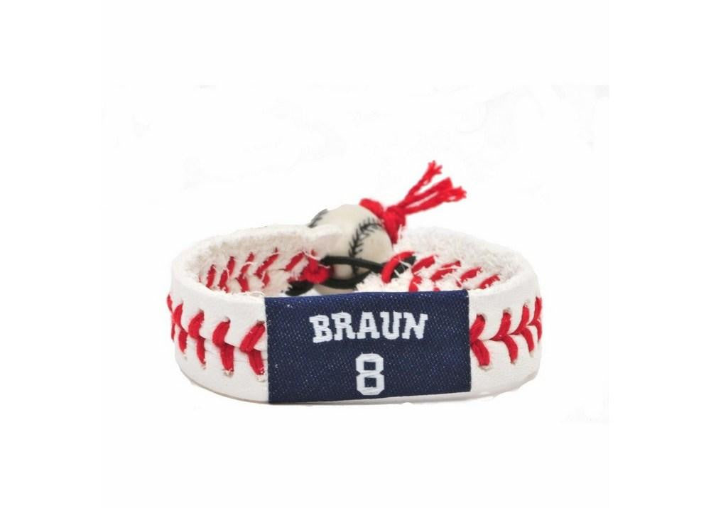 Gamewear MLB Leather Wrist Band - Brewers - Ryan Braun