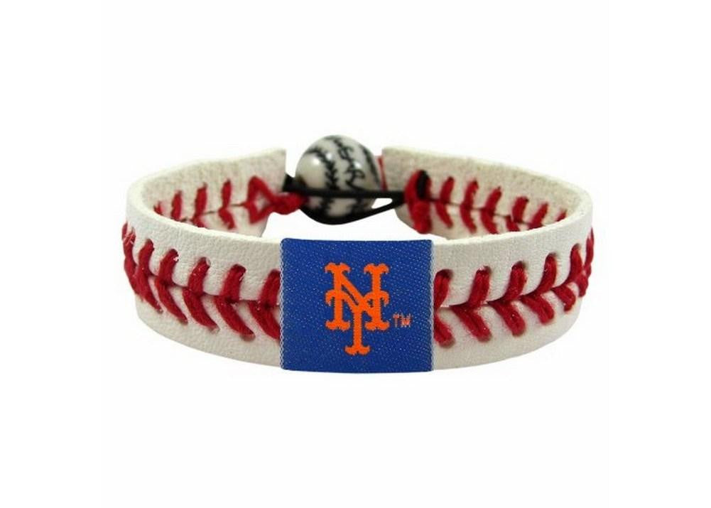 Gamewear MLB Leather Wrist Band - Mets Classic Band