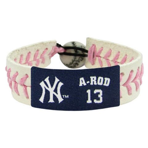 Gamewear MLB Bracelet - Pink  New York Yankees-Alex Rodriguez