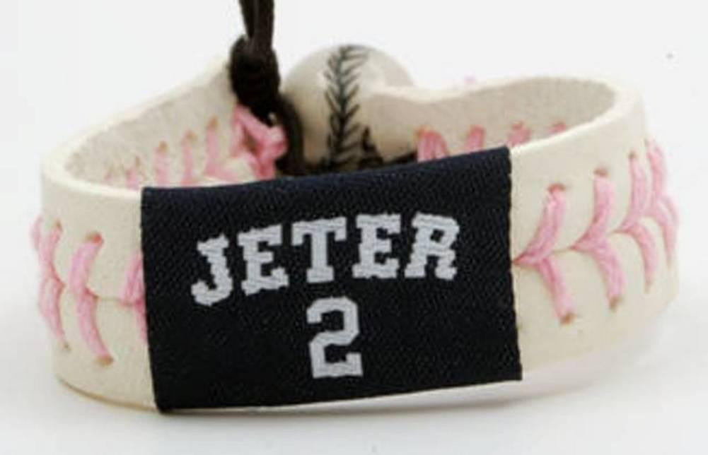 Gamewear MLB Leather Wrist Band - Jeter (Pink)