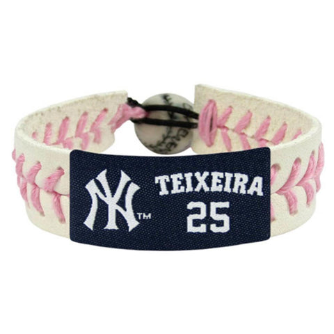 Mark Teixeira- New York Yankees Pink Jersey Bracelet