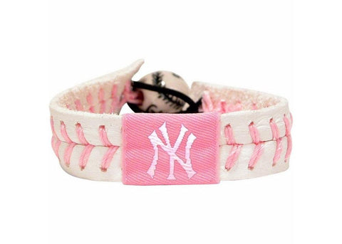 Game Wear Logo Wrist Bands - New York Yankees - Pink Logo