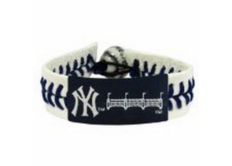 MLB New York Yankees NY Stadium Genuine Baseball Bracelet