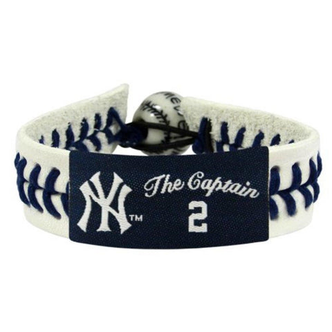 MLB New York Yankees The Captain Genuine Baseball Bracelet-Derek Jeter