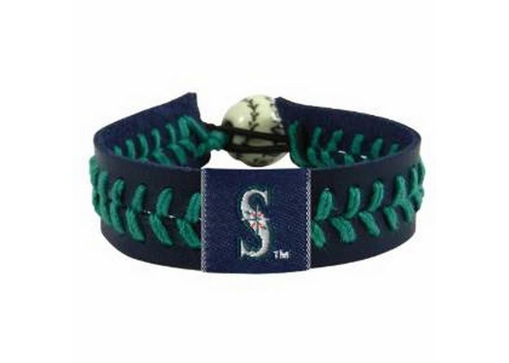 MLB Seattle Mariners Team Color Baseball Bracelet
