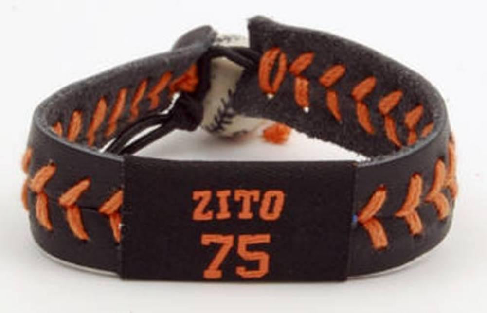 Gamewear MLB Leather Wrist Band - Zito Team Colors