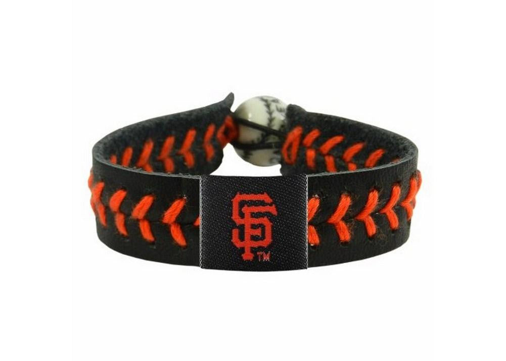Gamewear MLB Leather Wrist Band - Giants Team Colors