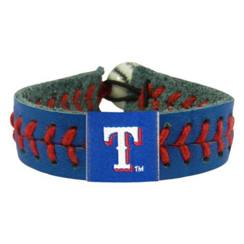 MLB Texas Rangers Team Color Baseball Bracelet