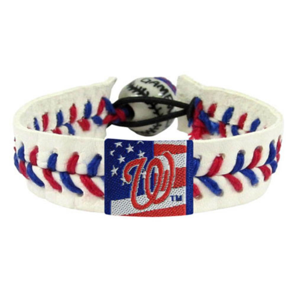 Washington Nationals Stars and Stripes Baseball Bracelet