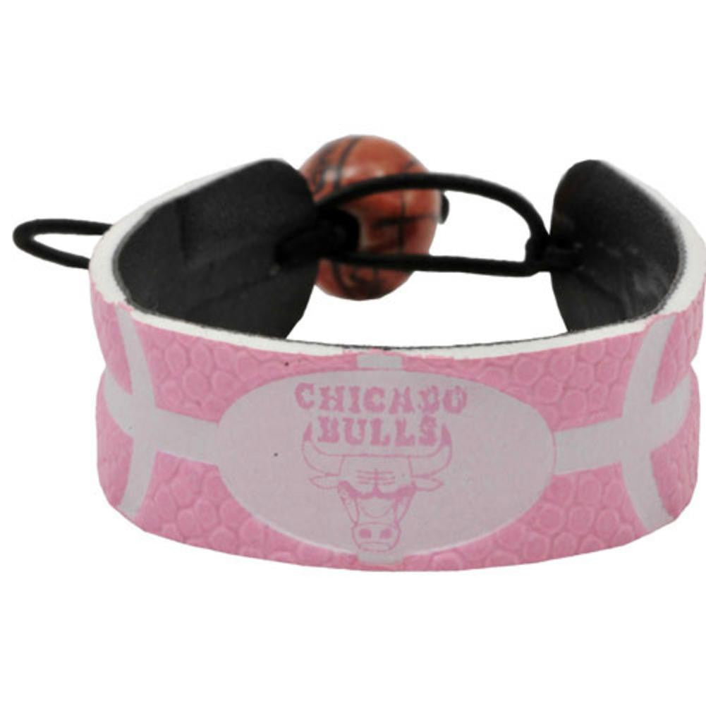 Chicago Bulls Pink Basketball Bracelet