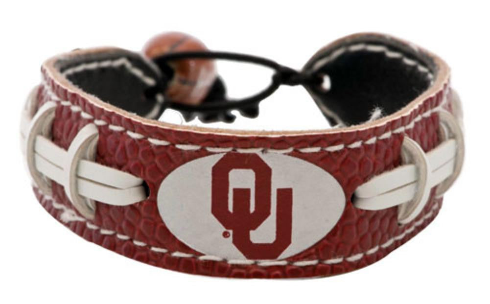 Oklahoma Sooners Team Color Football Bracelet