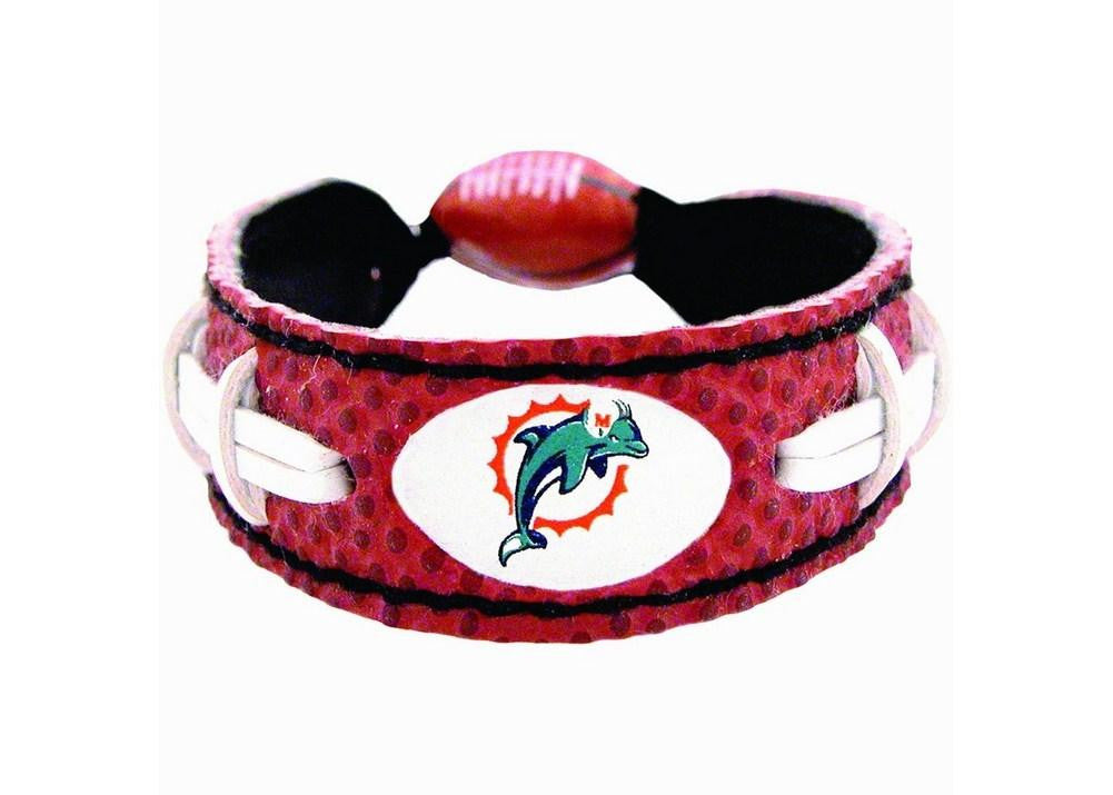 Gamewear NFL Leather Classic Wristband - Dolphins