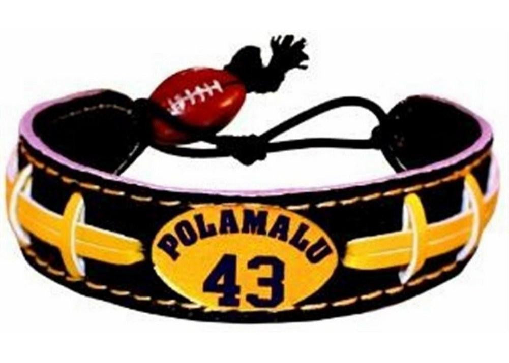 NFL Pittsburgh Steelers Troy Polamalu Team Color Jersey Bracelet
