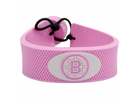 Boston Bruins NHL Pink Hockey Bracelet