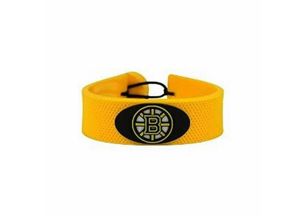 NHL Boston Bruins Team Color Hockey Bracelet