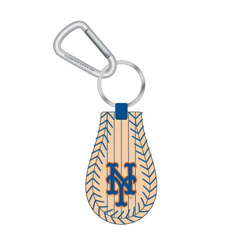 MLB New York Mets Pinstripe Baseball Keychain