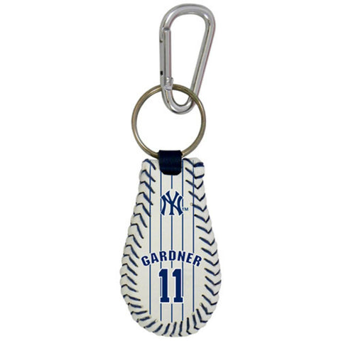 New York Yankees Brett Gardner Pinstripe Baseball Keychain