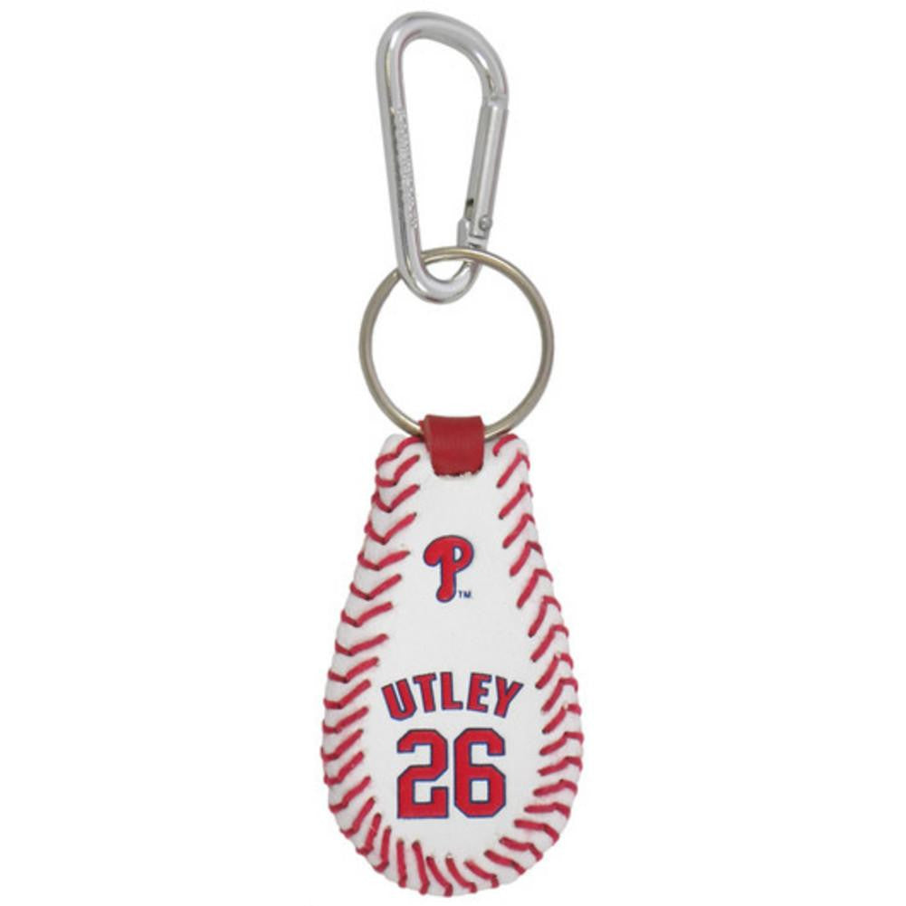 Leather Gamewear MLB Keychains - Philadelphia Phillies - Chase Utley