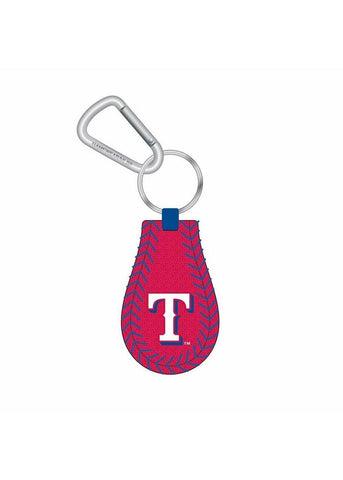 Texas Rangers Team Color Key Chain with Blue Stitch