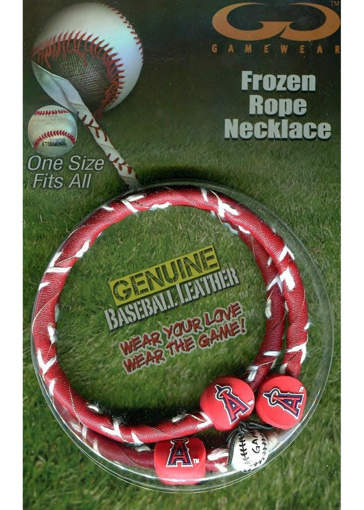 Anaheim Angels Team Color Frozen Rope Baseball Necklace