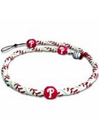 MLB Philadelphia Phillies Team Color Frozen Rope Baseball Necklace