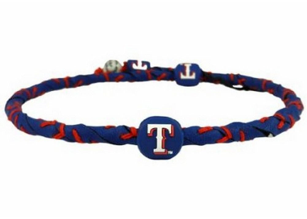 MLB Texas Rangers Blue Team Color Frozen Rope Baseball Necklace