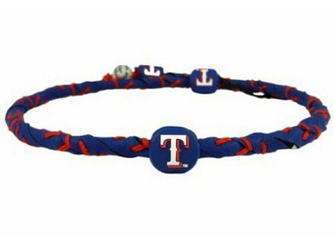 MLB Texas Rangers Blue Team Color Frozen Rope Baseball Necklace