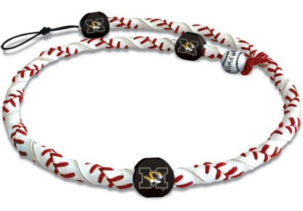 Missouri Tigers Classic Frozen Rope Baseball Necklace
