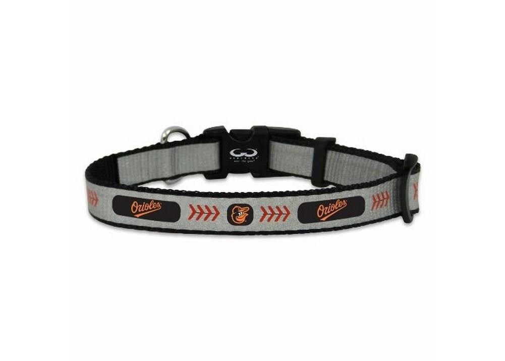 Gamewear Reflective Pet Collar - Large Baltimore Orioles