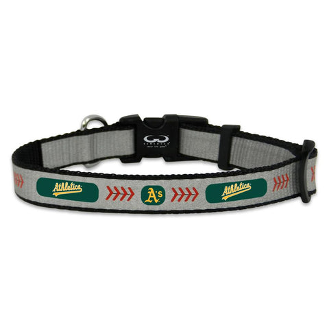 XSmall- Gamewear Reflective Pet Collar- Oakland Athletics
