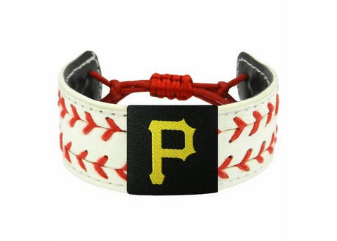 Gamewear 2 Seamer Leather Wristband - Pittsburgh Pirates