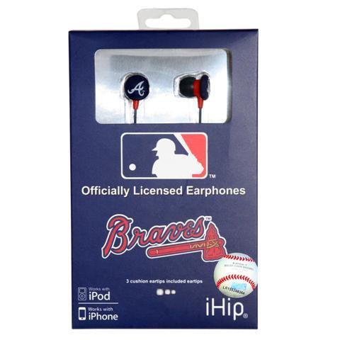 Earbud Logo MLB Headphones - Atlanta Braves
