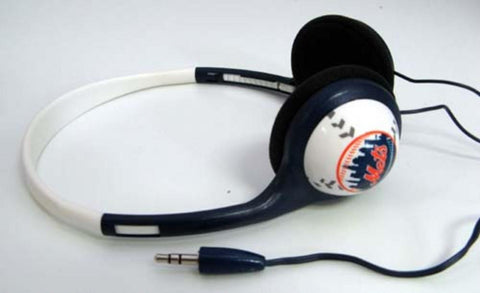 Logo Baseball Over the Head Headphones -New York Mets