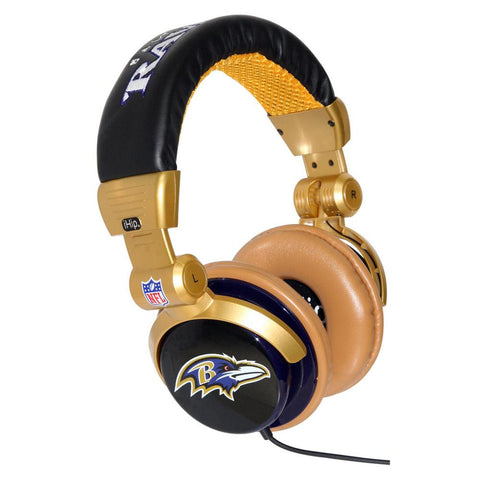 NFL Team Ihip Logo Dj Headphone - Baltimore Ravens