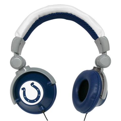 iHip NFH22IND NFL Indianapolis Colts DJ Style Headphones  Blue-White (Discontinued by Manufacturer)