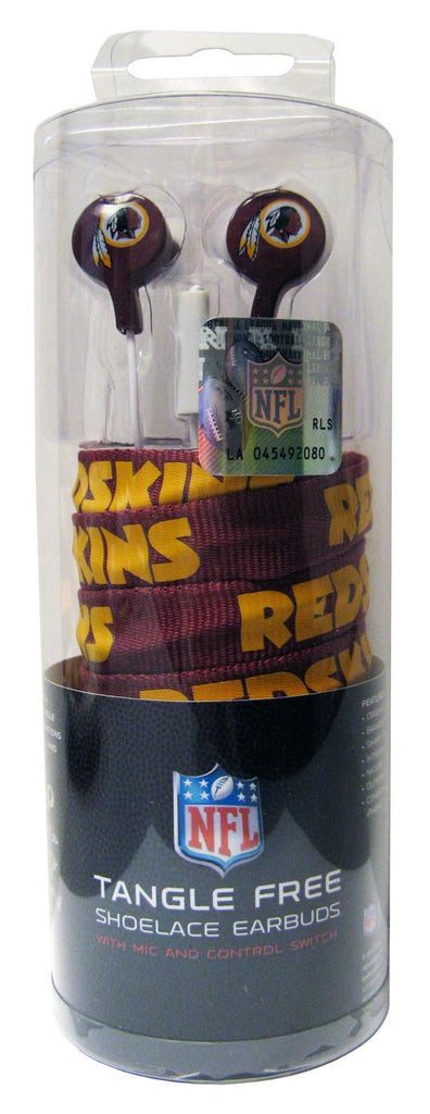 Shoelace Earbuds - Washington Redskins