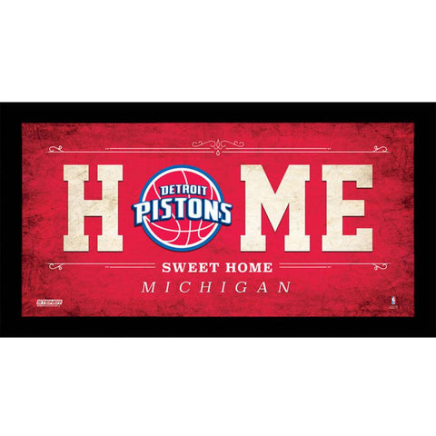 Steiner NBA Detroit Pistons 6x12 Home Sweet Home Sign