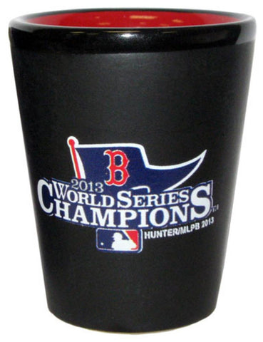 2013 World Series Champions Boston Red Sox MLB Baseball 1.5 oz Two Tone Ceramic Collector Glass