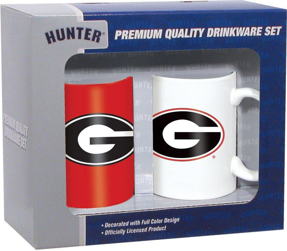 Hunter NCAA Georgia Bulldogs 2-Pack Coffee Mug