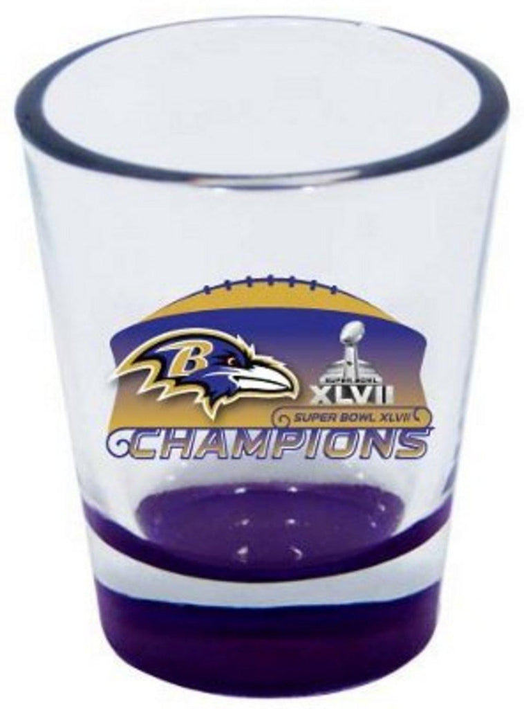 Baltimore Ravens Superbowl Super Bowl XLVII 47 Champions Champs Highlight Shot Glass