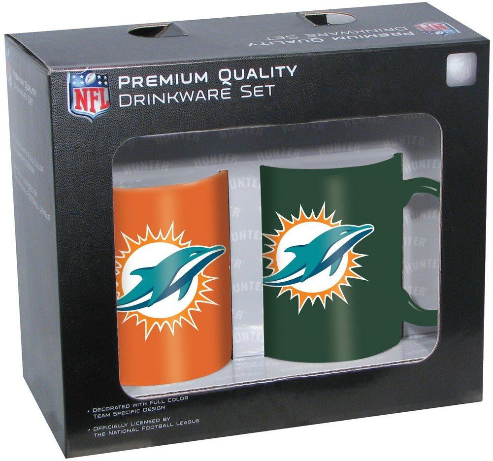 Hunter NFL Miami Dolphins 2-Pack Coffee Mug