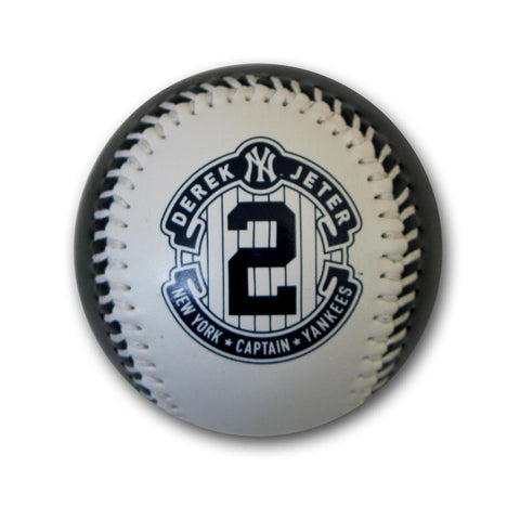 White and Blue Jeter replica Retirement logo baseball