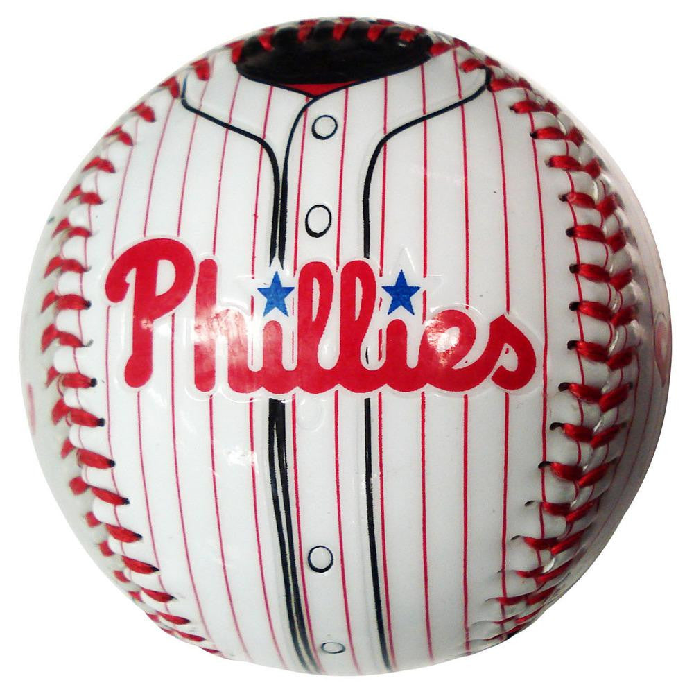 Collectible baseball featuring home and away jersey designs. Philadelphia Phillies