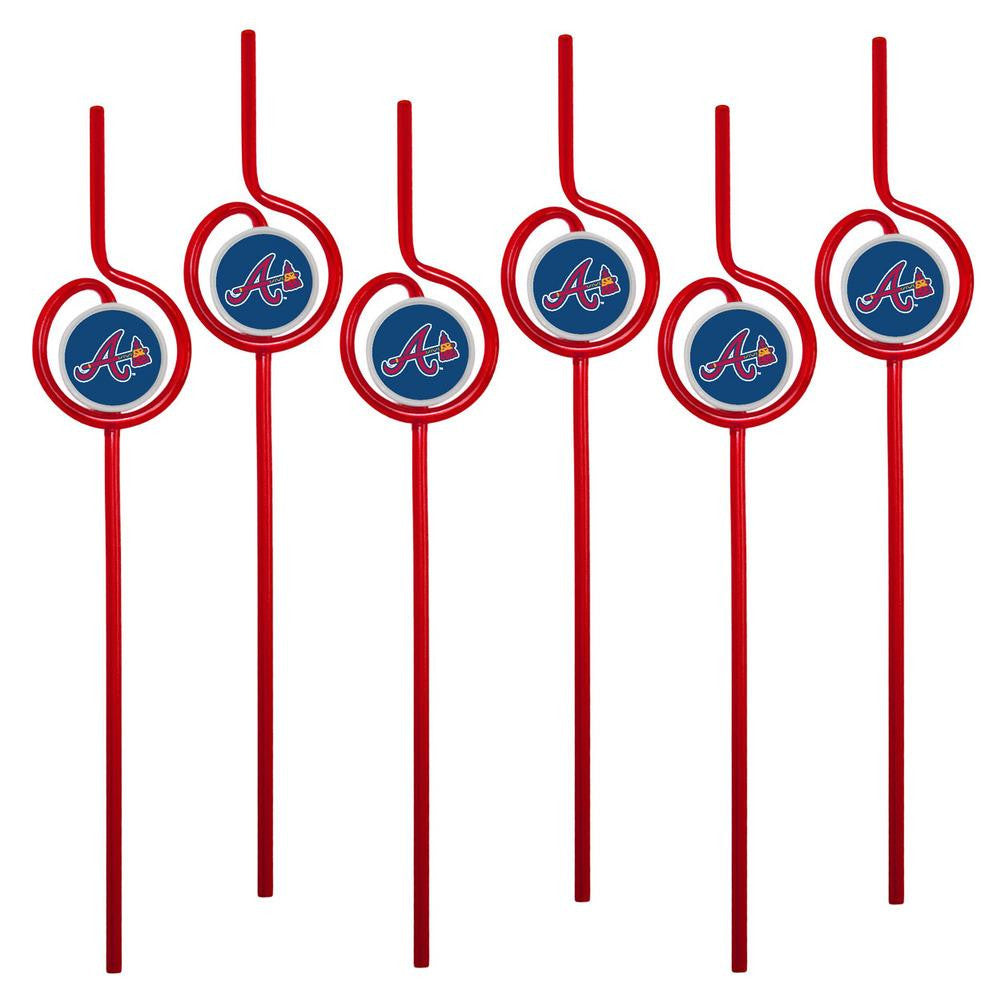 MLB Atlanta Braves Team Sip Straw 6-Pack