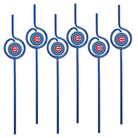 MLB Chicago Cubs Team Sip Straw 6-Pack