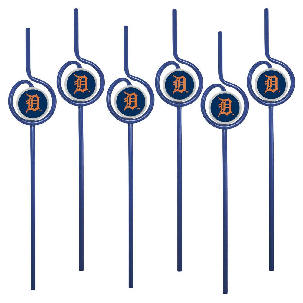 MLB Detroit Tigers Team Sip Straw 6-Pack