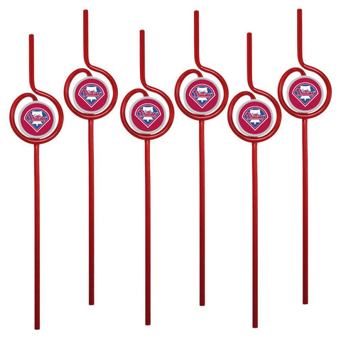 MLB Philadelphia Phillies Team Sip Straw 6-Pack