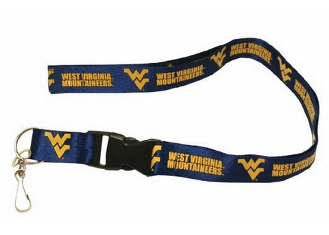 University Of West Virginia Breakaway Lanyard with Key Ring